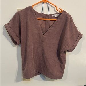 Madewell corduroy Renata V-Neck  Top
